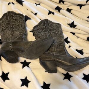 Durango Women's Embroidered Heeled Boots - Gray